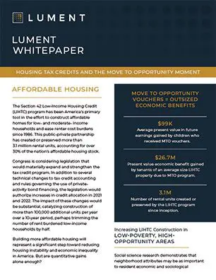 Whitepaper: Housing Tax Credits And The Move To Opportunity Moment 2 Whitepaper: Housing Tax Credits And The Move To Opportunity Moment -